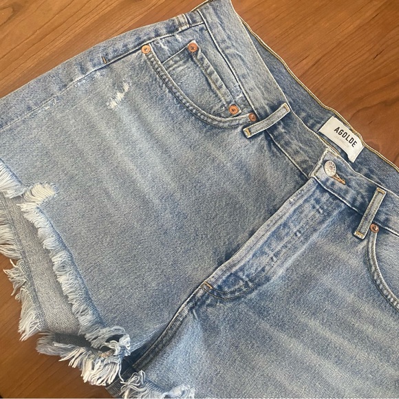 AGOLDE Parker Denim Jean Shorts Distressed and in Great Condition Worn Twice - Picture 3 of 7